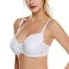 Parifairy estilo francês sutiã sexy profundo v lace menina bh toucado think copo mulheres underwear lingerie ajustável lingerie macio algodão bras 211110