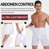 Erkek Vücut Şekillendirici Sıkıştırma Şort Bel Trainer Karın Kontrol Zayıflama Shapewear Modelleme Kuşak Anti Chafing Boxer İç Giyim