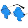 Fashion Rimless Sunglasses Personality Mushroom Sun Glasses Funny Goggles Masquerade Eyeglasses Ornamenta Eyewear A++