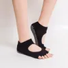 Women Pilates Barre Ballet Non-Slip Toeless Non Skid Sticky Grip Sock Yoga Socks With Elastic Bands Soft Bottom Backless Sports sox slipper