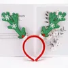 Weihnachtsdekorationen Schneeflocke Elchgeweih Stirnbänder für Zuhause Noel Party Ornamente 2022 Jahr Haarschmuck