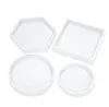 Silicone Casting Molds Casting Cristal Molde Clear Epoxi Silicone Resina Líquido Molde Líquido DIY Flor Pot Base Coaster Tea Coaster SN3794