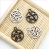 100 adet Pentagram Alaşım Takılar Kolye Retro Takı Yapımı DIY Anahtarlık Antik Gümüş / Bronz Kolye Bilezik Küpe 20x16mm için