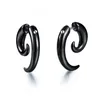 Stud Punk Black Spiral Earring For Men Women Hiphop Jewelry Brinco Masculino Kpop Kolczyki Accessories Whole8727394