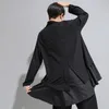 EAM Löst passform Asymmetriska ruffles Sweatshirt Hög krage Långärmad kvinnor Big Size Fashion Spring Autumn 1A529 201203