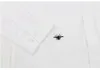 新しいリトルビー刺繍マンシャツカジュアルスリムフィット高品質のカミサマスキュリナケミーズオムメンファッションm -2xl 3xl