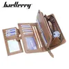 Wallets Baellerry Men Long Fashion Desigh Zipper Card Holder Leather Purse Solid Coin Pocket High Quality Male