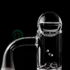 Due stili Flat Top Terp Slurper / Bordo smussato Auto Spinner Smoking Quartz Banger con tappo a bolle in marmo di vetro Palla di perle 20mm 25mm Chiodi per bong d'acqua Dab Rigs