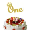 Gold Glitter Wild One First Happy Birthday Boygirl Kuchen Cupcake Topper Kinder Party Baby Dusche Dekorationen Lieferungen Y200618