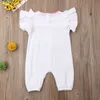 Verão Flor Bebê Meninas Roupas Recém-nascido Infantil Baby Baby Ruffles Jumpsuit Playsuit Bebê Meninas Trajes 210317