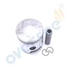 6E7-11635-00-00 piston seti 56mm + 0.25mm durumda piston yüzük ile 682-11610-21 Yamaha dıştan takma motor parçaları için tekne motoru 9.9HP 15HP