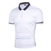 Men's Polos 6 Colors Mens Shirt Summer High-quality Casual Fashion Business Short-sleeved Stand-up Collar