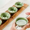 Искальные программы Китай фарфоровые чайные комплекты Lohan Kung Fu китайский Celadon Ware Teaset 1 чайник 6Teacup 1 ярмарка B010