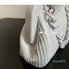 Вертикальный плиссированный дизайн женская сумка на плечо сладкий милый стиль сумочка в форме оболочки модный кошелек для женщин толстые ручки сумки