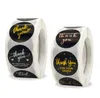 Olika stil 1Inch 500pcs Roll Tack Etikett Klistermärken DIY Gift Dekoration Cake Bak Bag Paket Kuvert Dekor