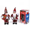 2022クリスマス人形雪だるま電気玩具グローイング置物年のデコレーションクリスマスプレゼントのための家の装飾211019