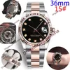 20 Colour High quality Waterproof Mens Automatic Watches 36mm Diamond watch Stainless steel Women watch Couples Style Classic Wris304F