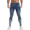 Skinny Jeans Men Slim Fit Ripped Mens Jeans Big and Tall Stretch Blue Men Jeans for Distressed Elastic Waist zm140