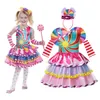 Meisje jurken baby meisjes kleurrijke snoep tutu jurk kinderen verjaardagsfeestje cosplay kostuum kinderen mode carnaval lollipop donut baljurk 2