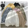 Hommes chemises décontractées KEMOY 2021 automne coton ample surdimensionné femmes à manches longues solide femme chemise dame bureau coloré Blouses