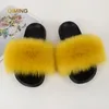 Chinelos de peles artificiais de verão escorriem sandálias fofas falsas meninas praia home sliders de pelúcia ry flip flops mulheres sapatos mulher 0227