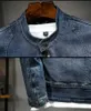 2021 Yeni Moda erkek Ceketler Vintage Trend Stil Pamuk Slim Fit Denim Mont Erkek Standı Yaka Uzun Kollu Rahat Ceket Boyutu M-4XL