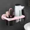 Bathroom Storage & Organization Plastic Hair Dryer Holder With Wall Cup Shelf Accessory Punch Free L9