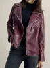 Kvinnor Casual Jacket Vår Höst Lös Långärmad Zipper Korta Läderrock Mode Kvinna Svart PU Outwear 210525