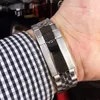 ST9 시계는 Destro 블랙 그린 베젤 세라믹 자동 기계 스테인레스 스틸 큰 돋보기 사파이어 40mm 남자 시계 손목 시계를 간다
