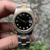 13 stilar bästsäljare hög kvalitet 2 ton guld president rem diamant bezel kvinnor rostfria klockor automatisk mekanisk klocka 31mm