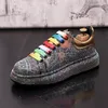 Designer Sier Rhinestone New Men's Shoes Causal Flats Moccasins Male Thick Bottom Rock Hip Hop Crystal Sneakers Men Loafers 451