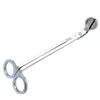 Stock Candle wick trimmer rostfritt stål ljus sax trim wick cutter snuffer runda huvudet 18cm svart ros guld silver röd zzf13051