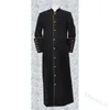 معاطف الخندق للرجال Wepbel Custic Cirst Jacket Cassock Cassock Robe Preacher Men Liturgical Stand Stand Single Single Breadged Moxer