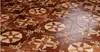 Rode balsamohouten vloeren Inlegwerk Sandelhout Parketvloer Tegel vierkant ontwerp Kunstparket medaillon inleg Birma teak meubelen keramiek achtergronden