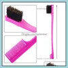 Brushes Care Tools Products100st Double Sided Edge Control Comb Styling Tool Hair Tooth Brush Style Eyebrow Brush Drop Delivery 2998886