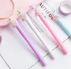 Gel pennor 0.5mm Night Light Rainbow Lovely Unicorn Modeling Creative Cartoon Korean Luxury Pen Student Presentskrivning Tillbehör LLA9183