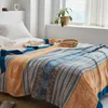 Japonês jogar cobertor algodão gaze toalha quatro estações colcha macio lazer cobertor único dormitório duplo casa sofá 211019