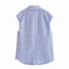 [Дикс] Летняя мода, разворотный воротник Однобортный сплошной цвет жилет вскользь шорты женщины из двух частей костюм 13q376 210527