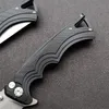 1Pcs Top Quality Flipper Folding Knife 8Cr13Mov Stone Wash Tanto Point Blade Glass-reinforced polyamide Handle Ball Bearing Folder Knives