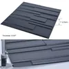 Art3d 50x50cm 3D-wandpanelen zwart baksteenontwerp geluiddicht voor woonkamer slaapkamer (pak van 12 tegels)