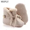 Stivali da neve Scarpe per neonate ragazzi tenere caldi stivali scarpe moda caldo peluche all'interno di stivali per neonati scarpe da bambino 210317