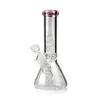 mini hookah glass smoking KT bong beaker bottom clear small water pipe colorful mouth wholesale price 14 mm female joint and bowl