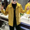 Glänsande läderjacka män Koreansk stil Höst Vattentät Fashion Street Coat PU Motorcykel Läderjacka Stage Sånger Kostym 211111