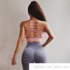 Own Brand Pink Seamless Yoga Bra for Women Open Back Sports Crop Top bra Gym Sports wear Energy Fitness Workout Top