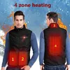 11 aree Gilet riscaldato da uomo Cappotto intelligente USB Riscaldamento elettrico Giacca imbottita termica Abbigliamento caldo Gilet invernale riscaldato 5XL taglia 211120