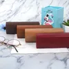 Kreatives Holz-Sonnenbrillenetui mit Maserung, hartem Kit-Halter, Metall-Lesebrillenetui für Damen und Herren, Brillenbox