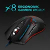 Imice X8 Gaming Mouse Przewodowe Luminous Regulowane DPI LED Przewodowa mysz do komputera PC Laptop Przewodowy Gaming Myszy Komputerowy Akcesoria