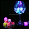 Andere producten Barware Kitchen, Dining Home Garden Plastic Polychrome Flash Party Lights LED Gloeiende ijsblokjes Knipperend flitsende decoratio