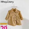 秋の女の子ファッション人形トレンチコート赤ちゃんのジャケット秋の服子供のための秋の幼児210702