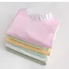 Spring Autumn Casual 2 3 4 Years 90 100 110 cm Children Stand Collar Candy Color Cotton Basic T-shirt For Baby Kids Girls 210625